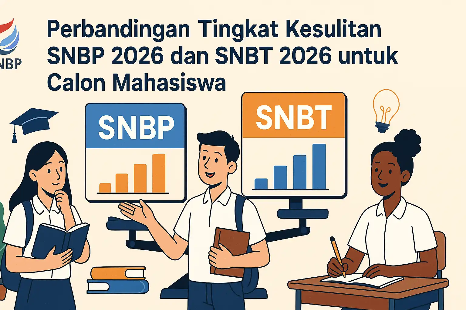 Calon mahasiswa belajar menghadapi SNBP dan SNBT