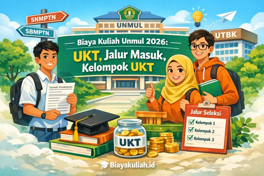 biaya kuliah unmul 2026: UKT, jalur masuk, kelompok UKT