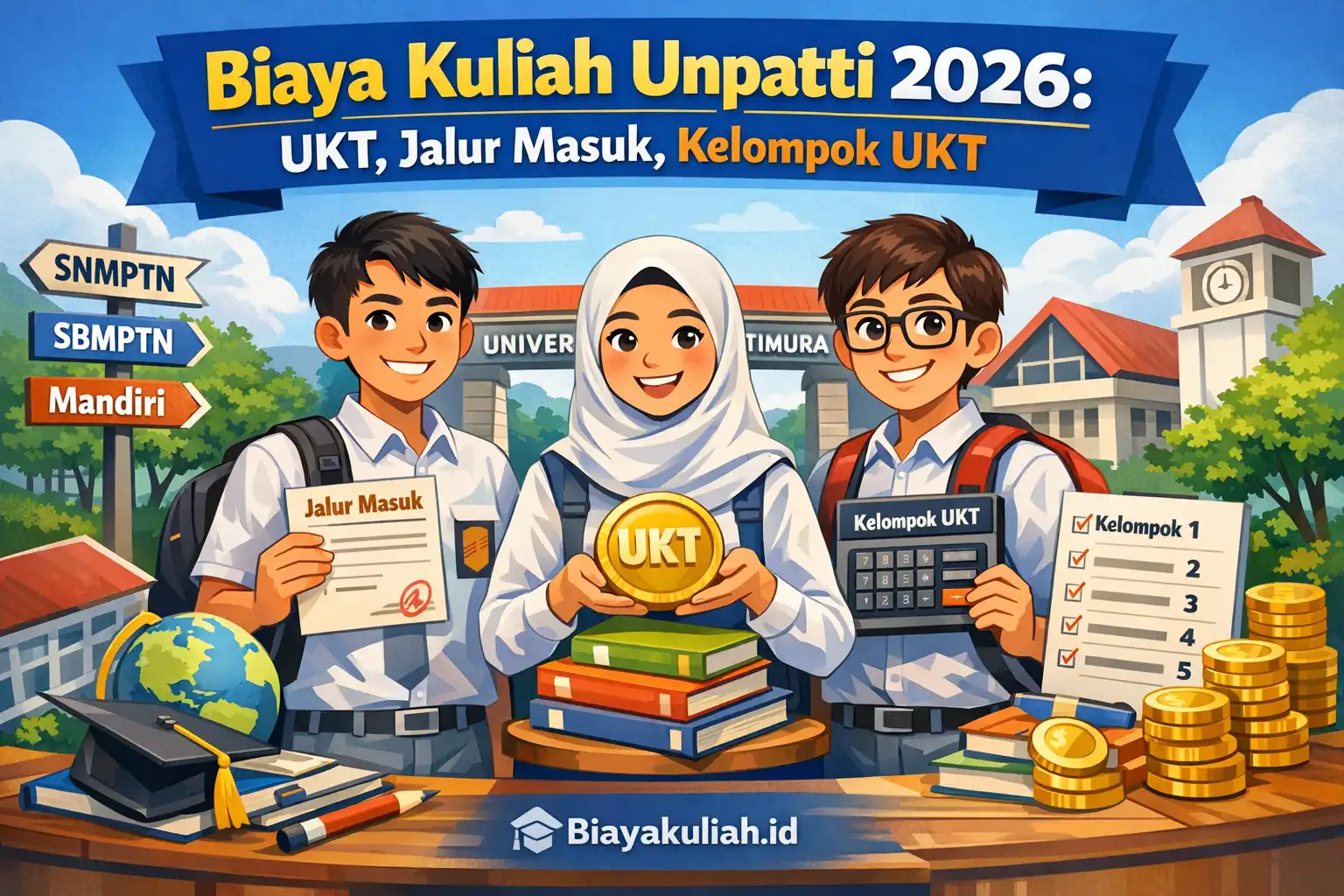 Ilustrasi kampus dan biaya kuliah Universitas Pattimura