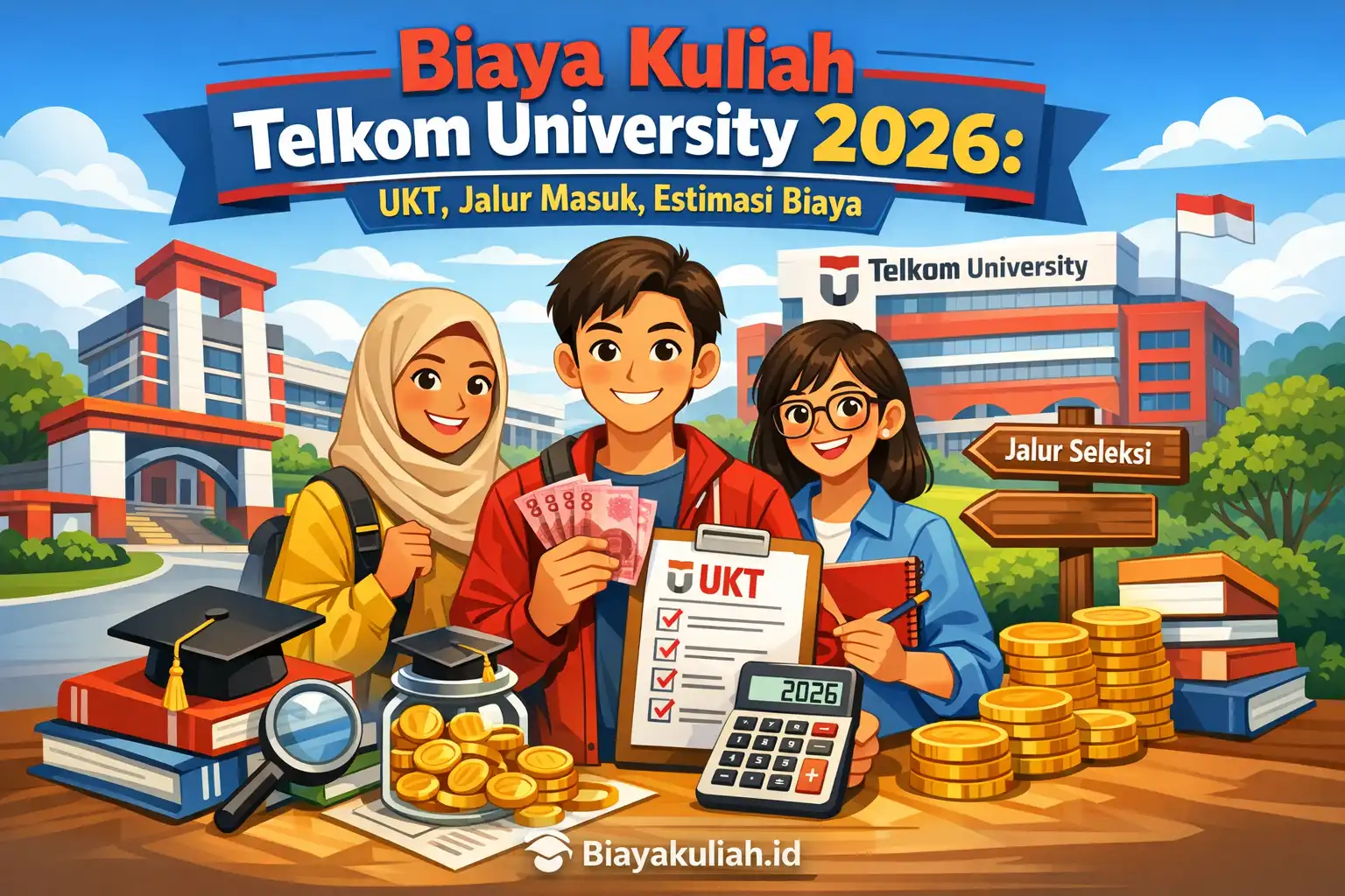 Biaya kuliah Telkom University 2026 UKT IUP jalur masuk dan estimasi biaya