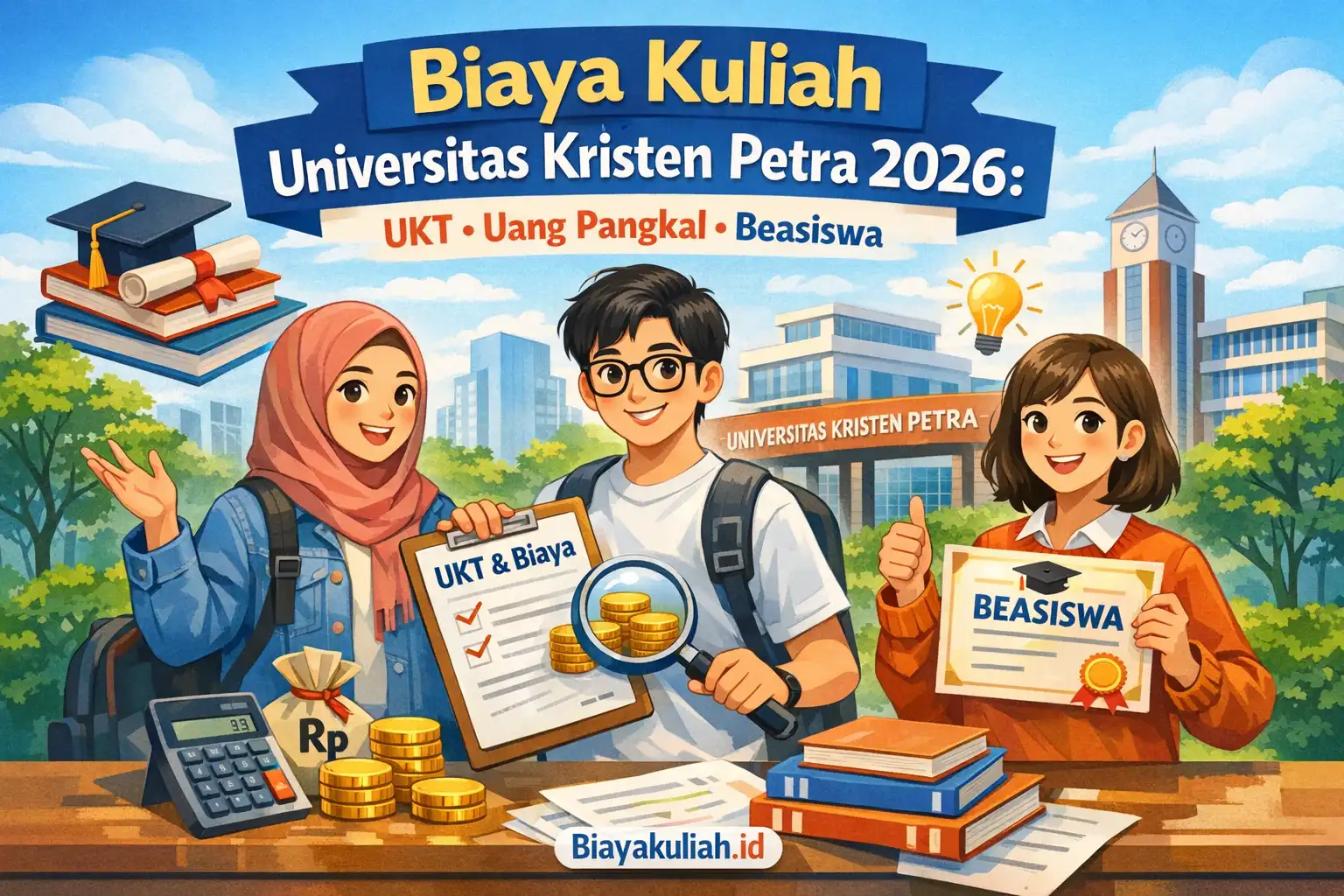 Biaya kuliah Universitas Kristen Petra 2026, rincian uang pangkal, biaya semester, dan beasiswa