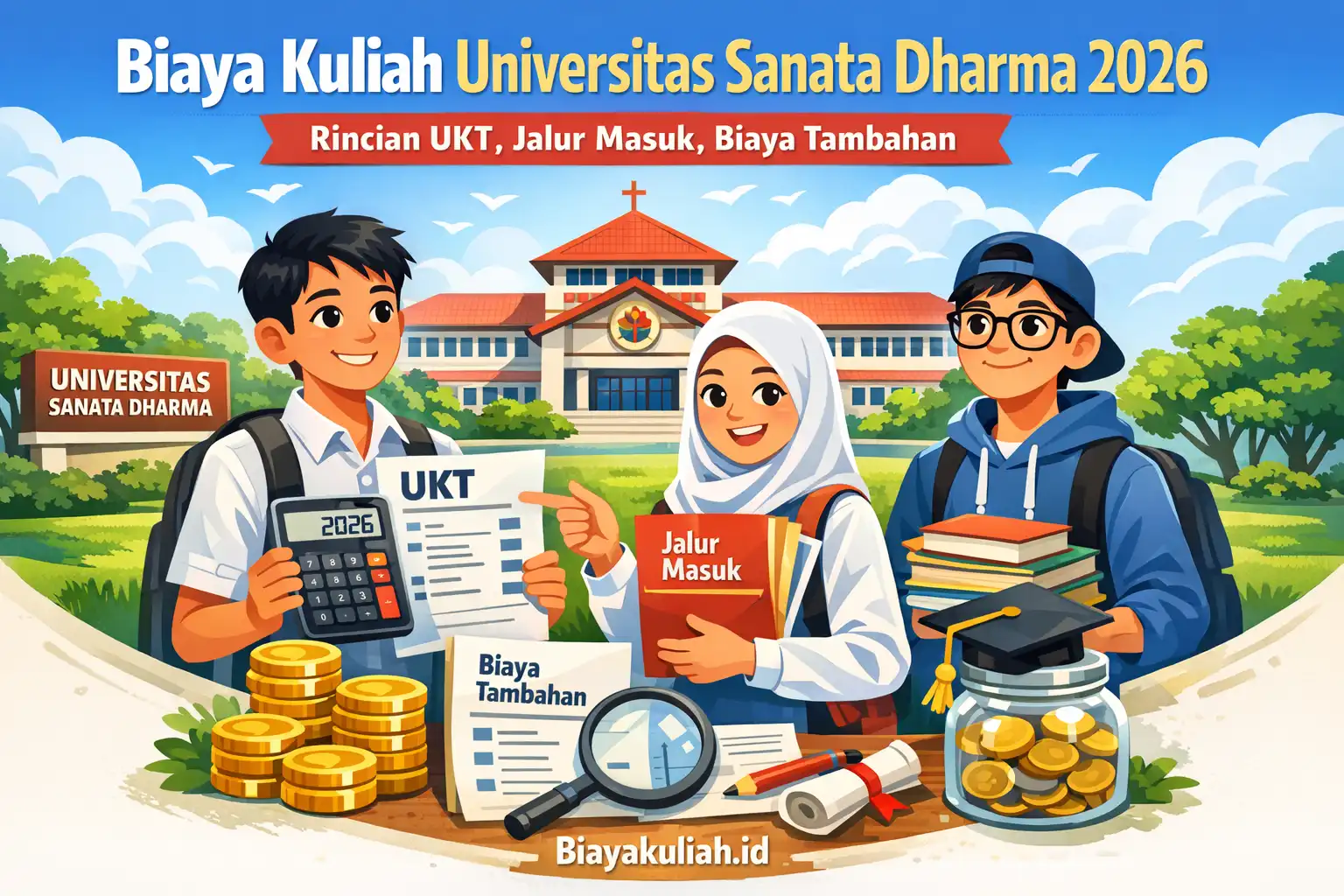 Biaya kuliah Universitas Sanata Dharma 2026 dan estimasi biaya hidup mahasiswa di Yogyakarta