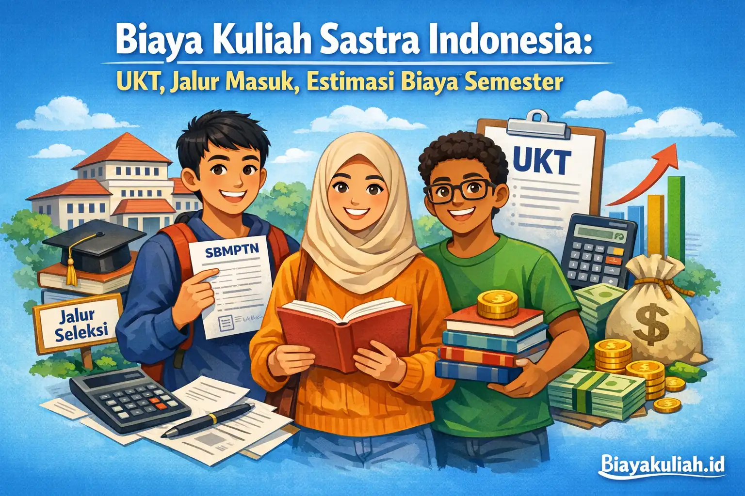 Biaya kuliah Sastra Indonesia 2026: UKT, jalur masuk, dan estimasi biaya semester