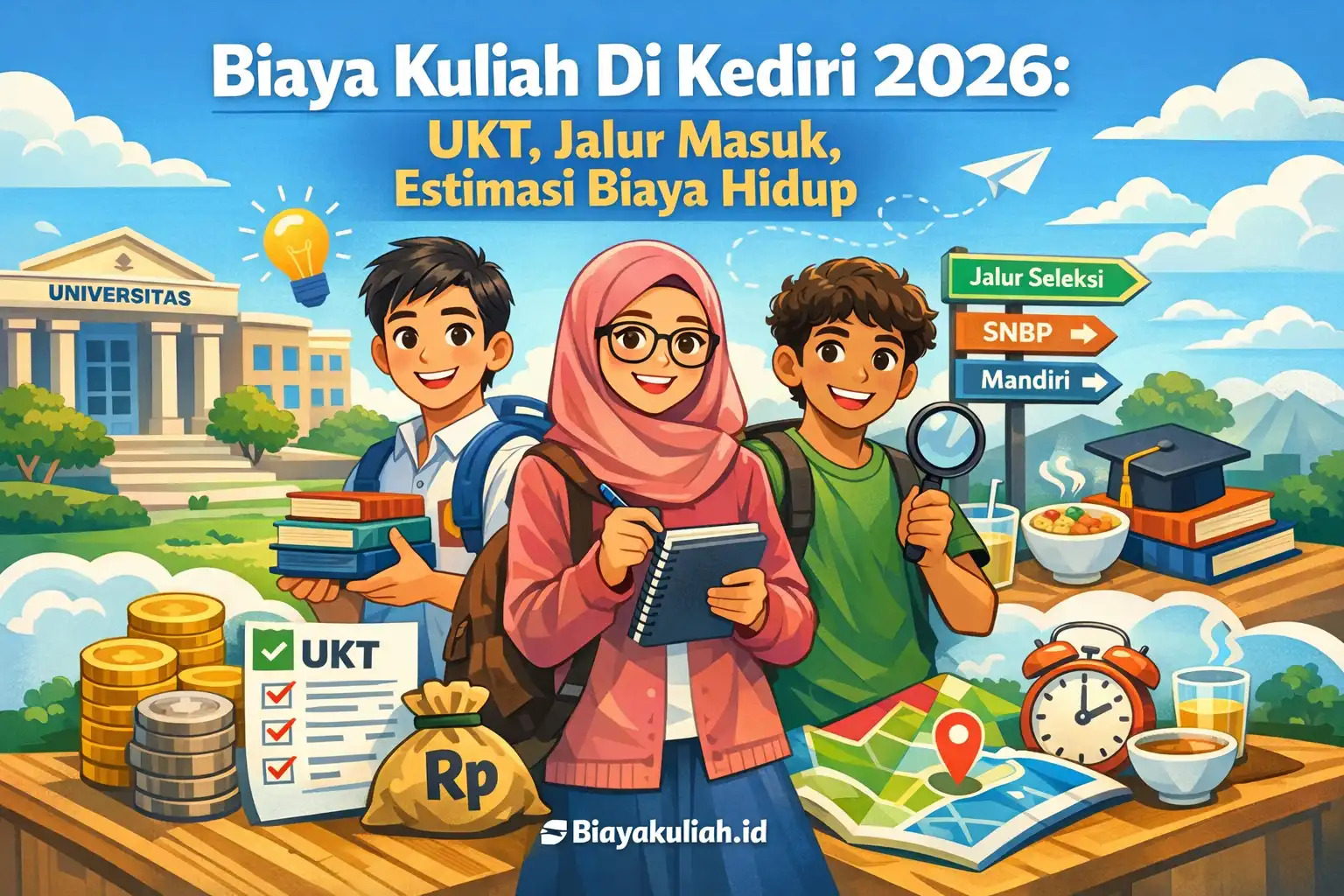 Ilustrasi biaya kuliah di Kediri 2026