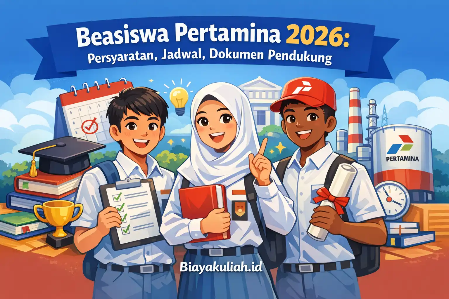 Ilustrasi program beasiswa pertamina 2026 untuk mahasiswa S1 di Indonesia