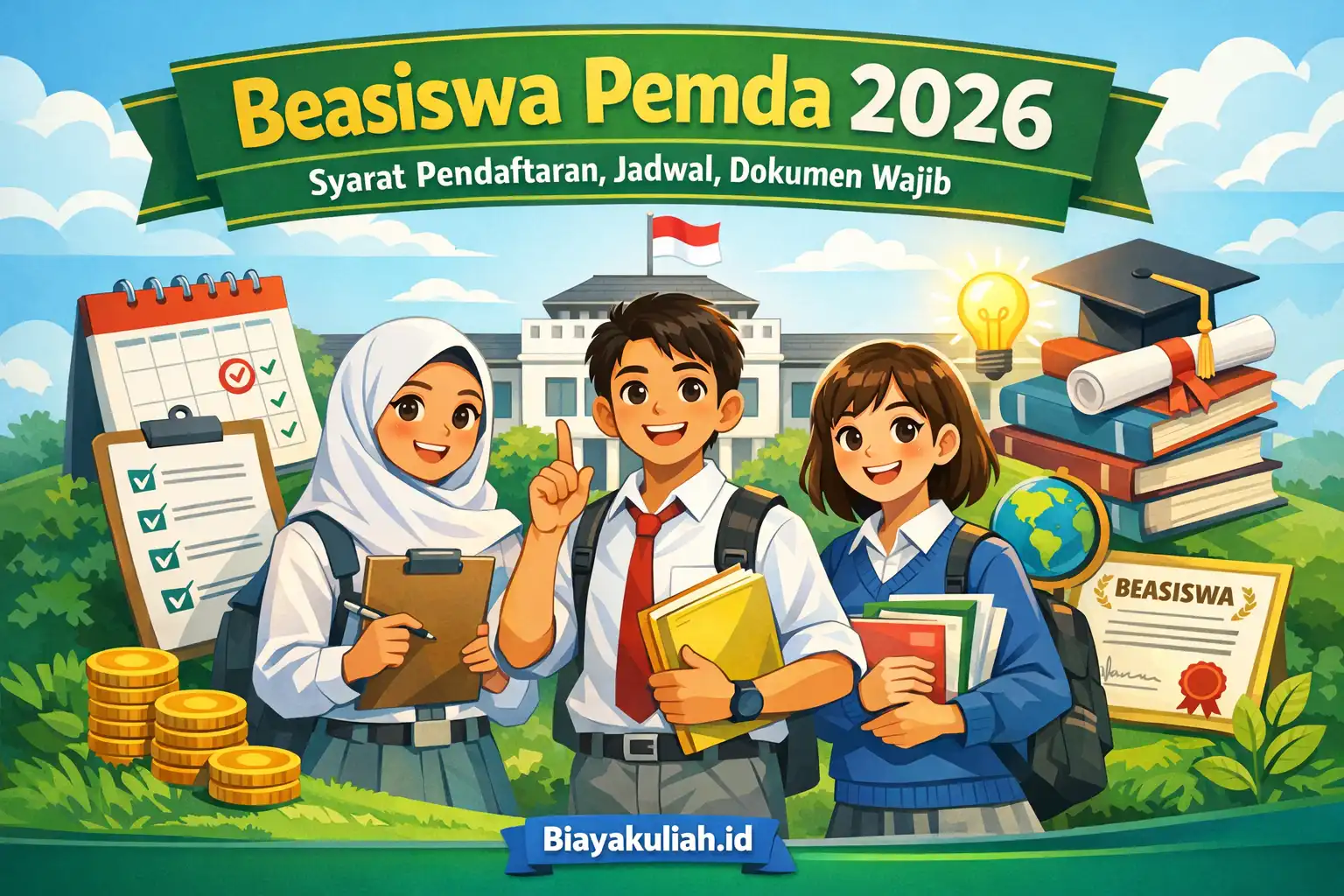 Ilustrasi informasi beasiswa pemda 2026 untuk siswa dan mahasiswa