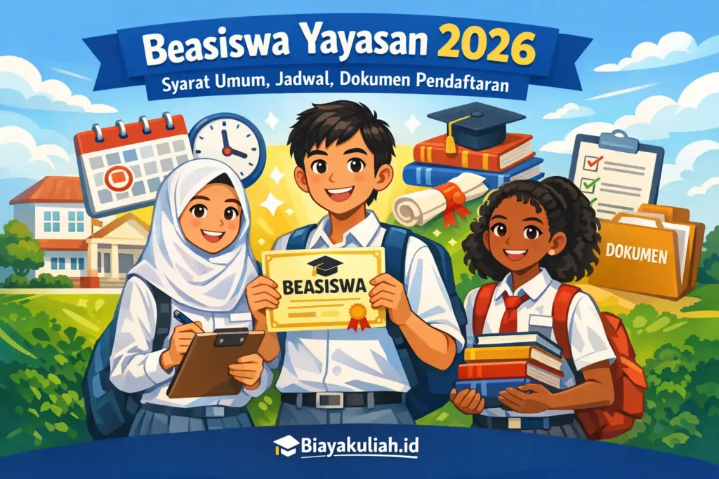 Beasiswa Yayasan 2026: Syarat Umum, Jadwal, Dokumen Pendaftaran
