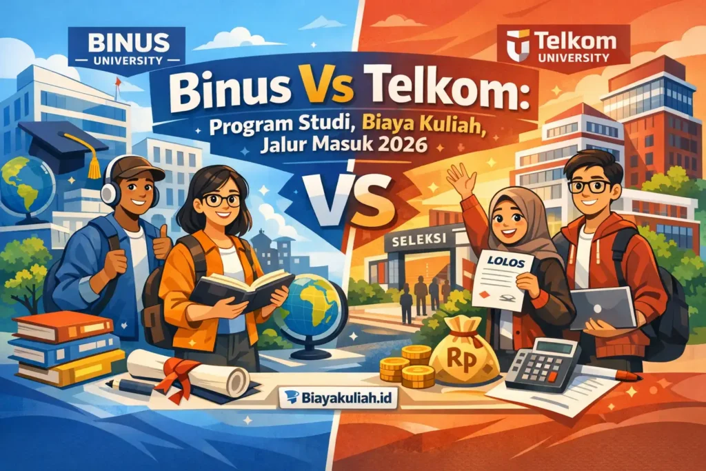 Binus Vs Telkom: Program Studi, Biaya Kuliah, Jalur Masuk 2026