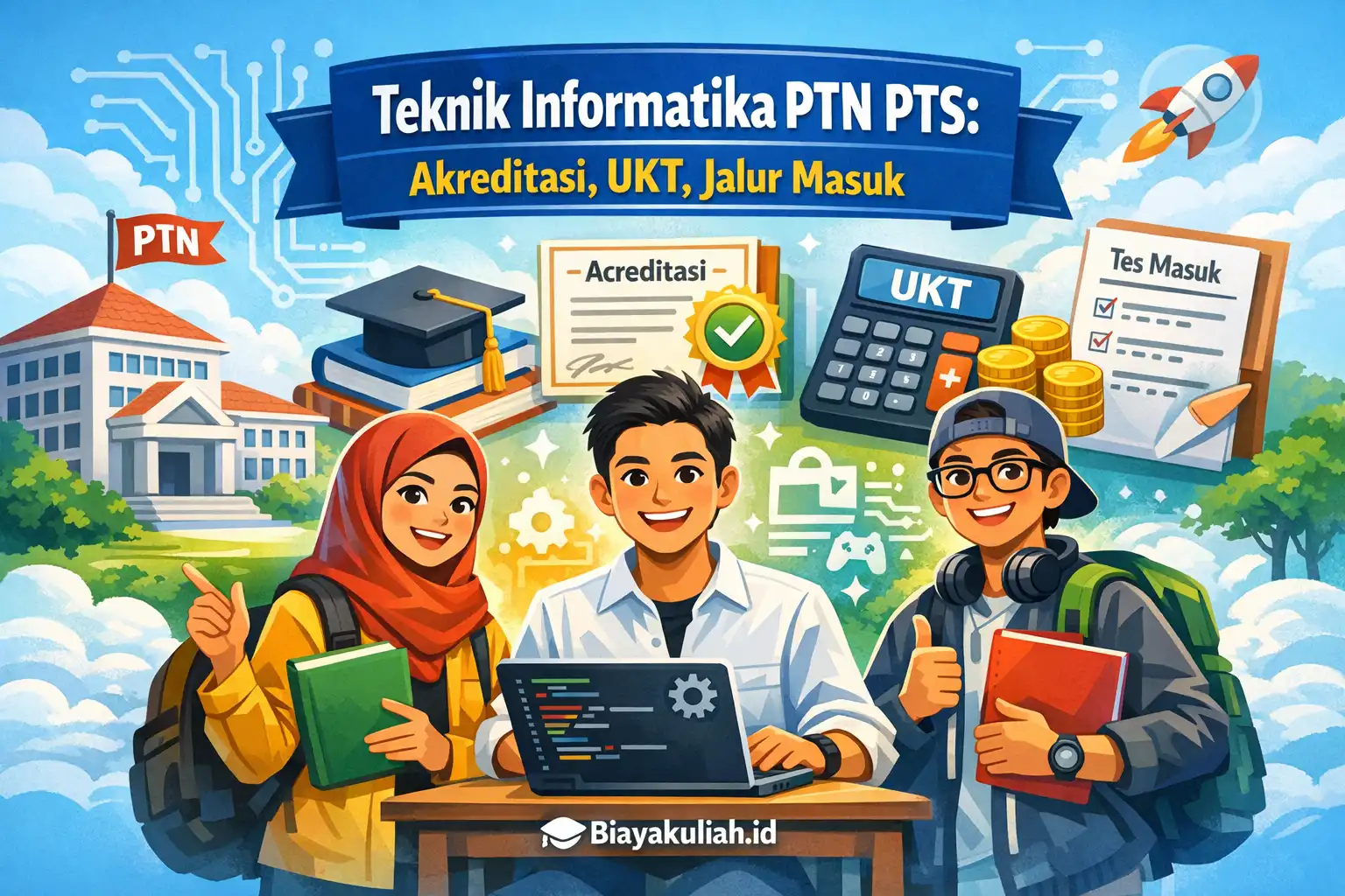 Perbandingan teknik informatika PTN PTS: akreditasi, UKT, dan jalur masuk