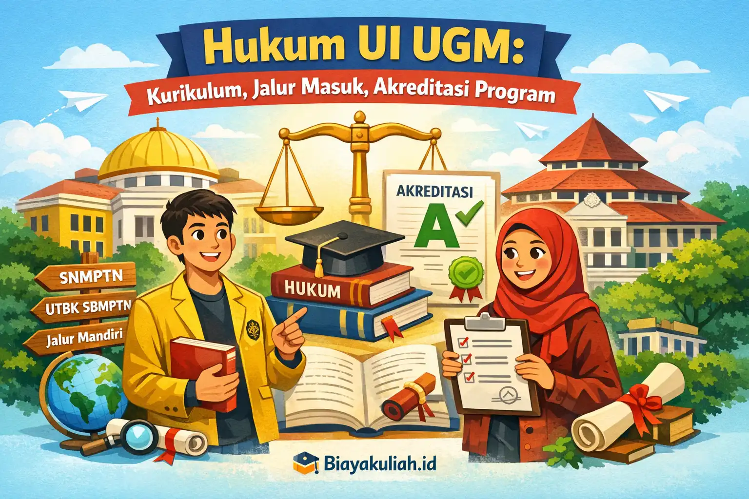 Perbandingan Hukum UI dan Hukum UGM: kurikulum, jalur masuk, akreditasi, biaya, dan prospek karier