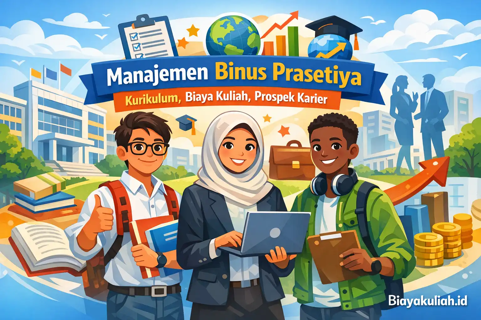 Manajemen Binus Prasetiya: perbandingan kurikulum biaya kuliah prospek karier