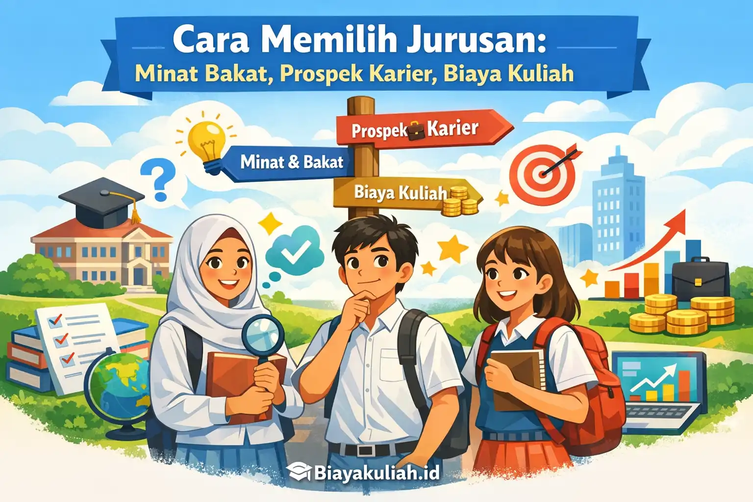 Cara memilih jurusan kuliah yang tepat berdasarkan minat bakat prospek karier dan biaya kuliah