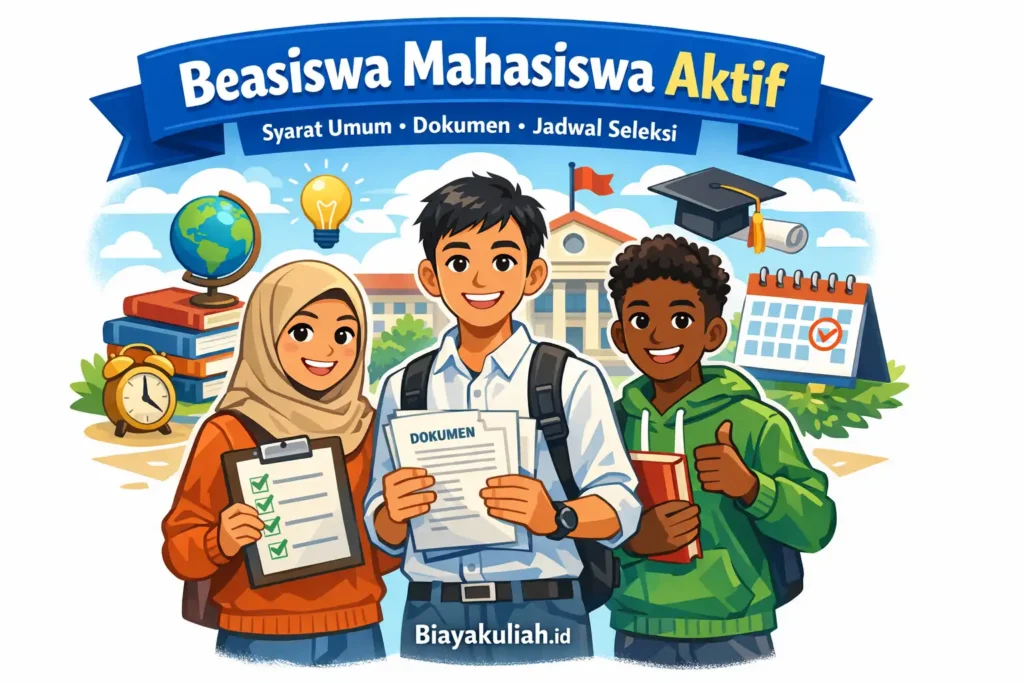 Beasiswa Mahasiswa Aktif: Syarat Umum, Dokumen, Jadwal Seleksi
