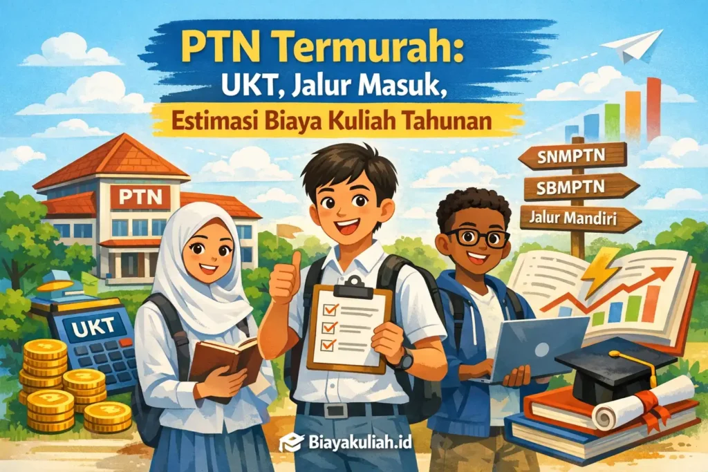 Ptn Termurah: Ukt, Jalur Masuk, Estimasi Biaya Kuliah Tahunan