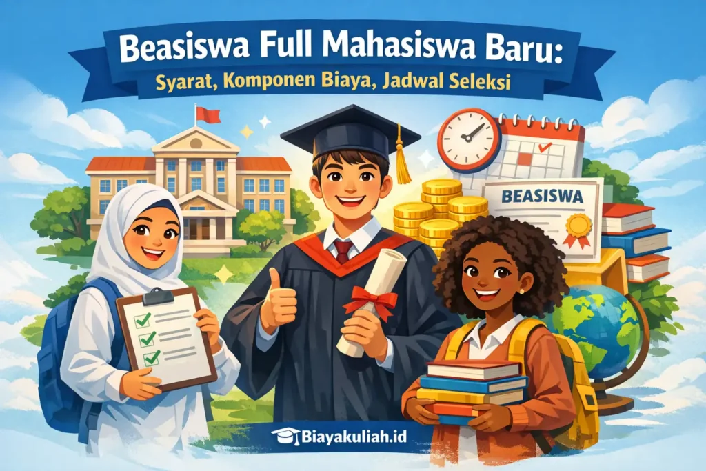 Beasiswa Full Mahasiswa Baru: Syarat, Komponen Biaya, Jadwal Seleksi