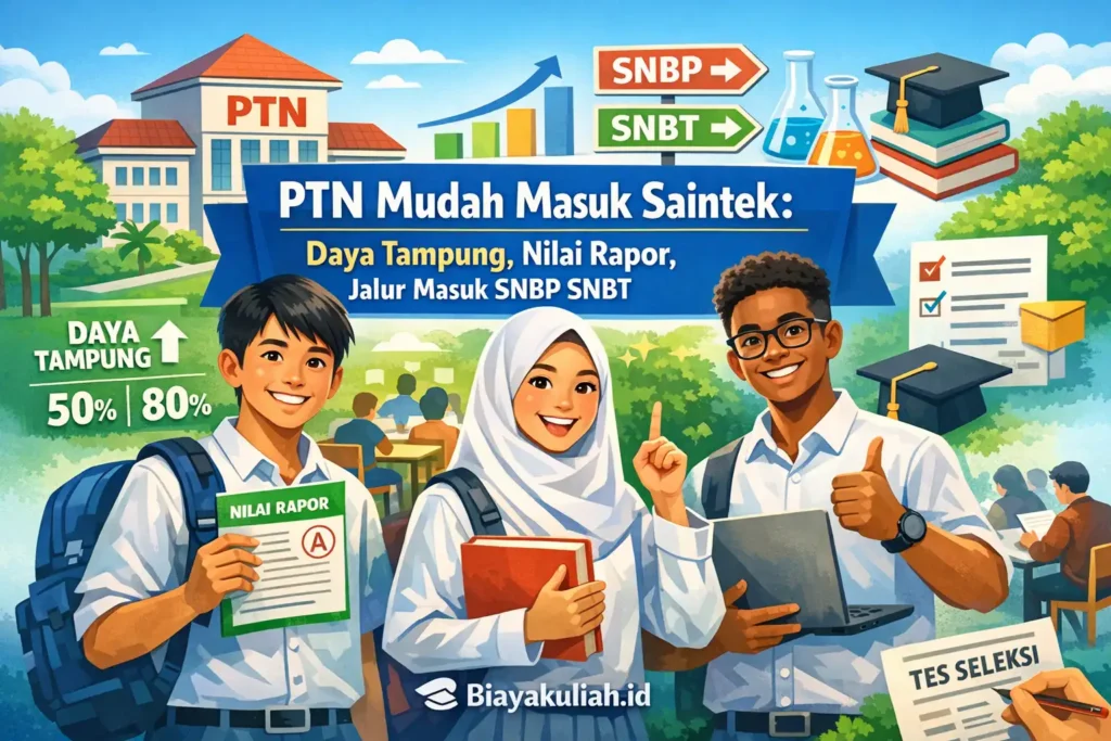 Ptn Mudah Masuk Saintek: Daya Tampung, Nilai Rapor, Jalur Masuk SNBP SNBT