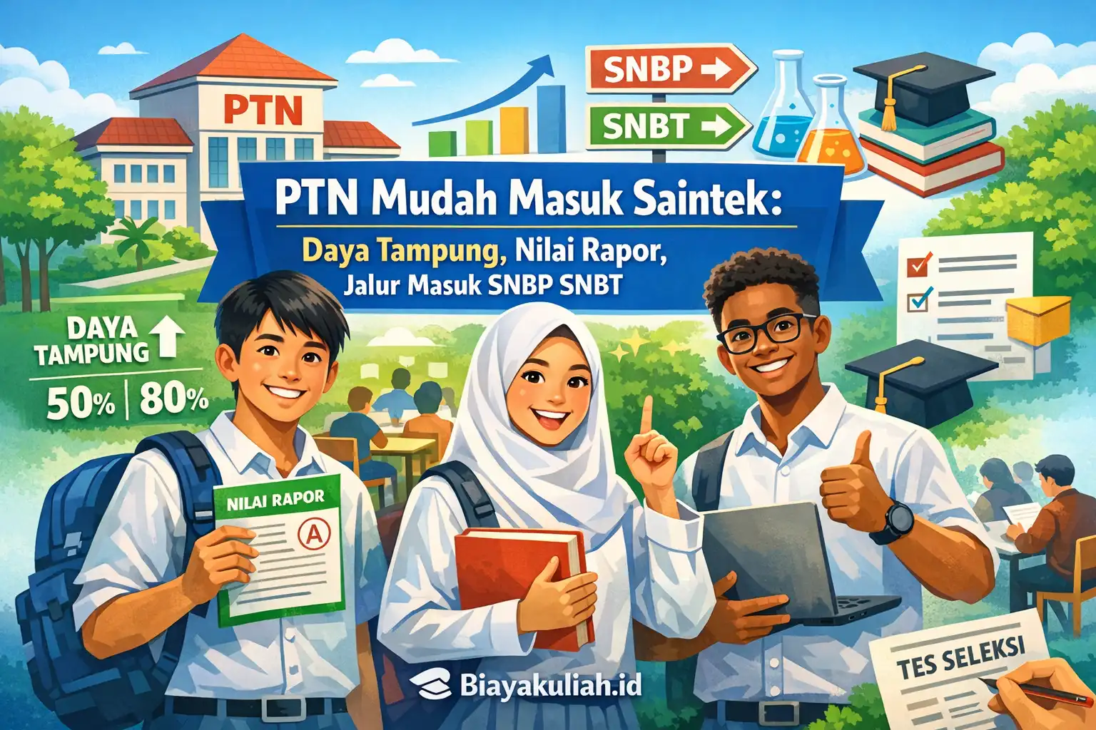 PTN mudah masuk saintek: strategi SNBP SNBT, daya tampung, peminat, dan rasio keketatan