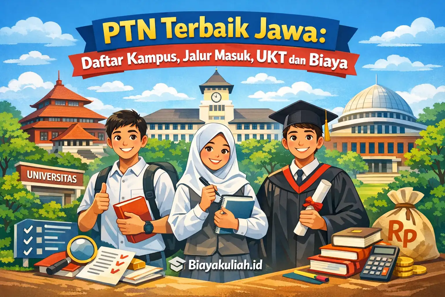 PTN terbaik Jawa: daftar kampus, jalur masuk, UKT, dan biaya