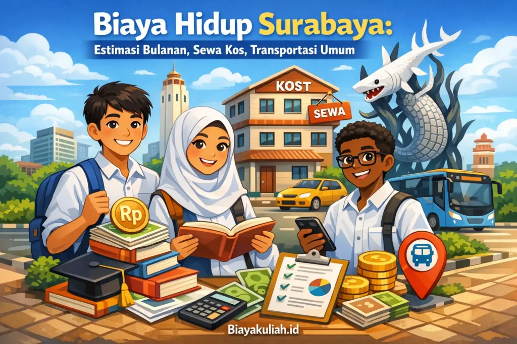 Biaya Hidup Surabaya: Estimasi Bulanan, Sewa Kos, Transportasi Umum