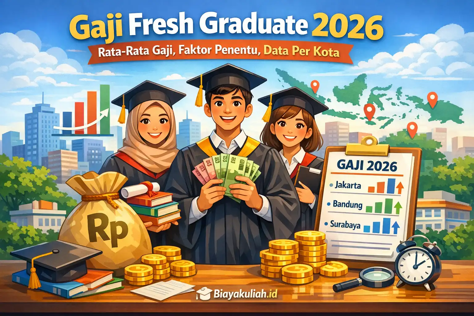 Ilustrasi gaji fresh graduate 2026