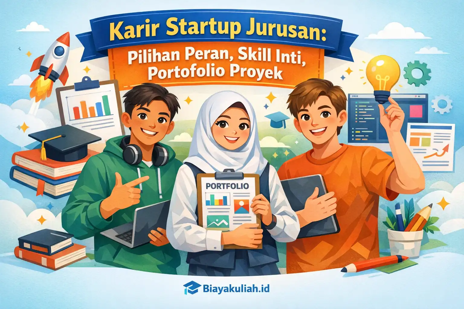 Ilustrasi karir startup untuk berbagai jurusan kuliah