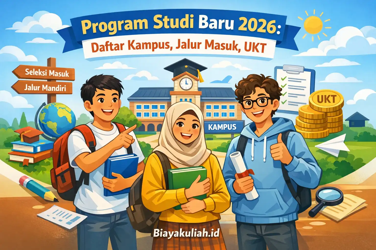 Ilustrasi pilihan program studi baru 2026 di kampus PTN dan PTS