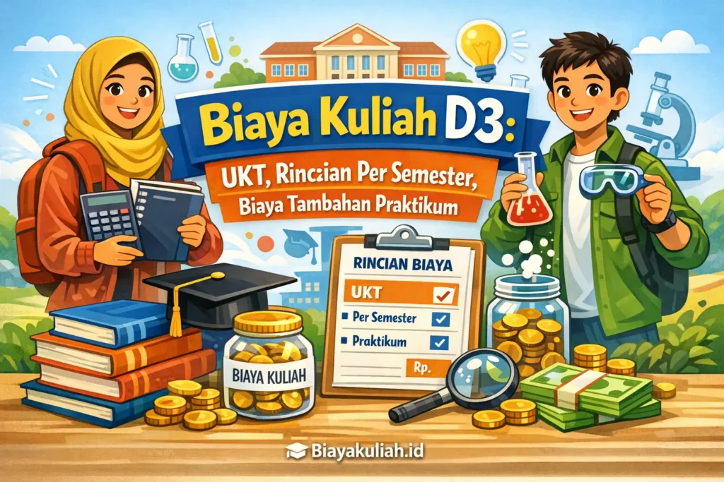 Biaya Kuliah D3: UKT, Rincian Per Semester, Biaya Tambahan Praktikum