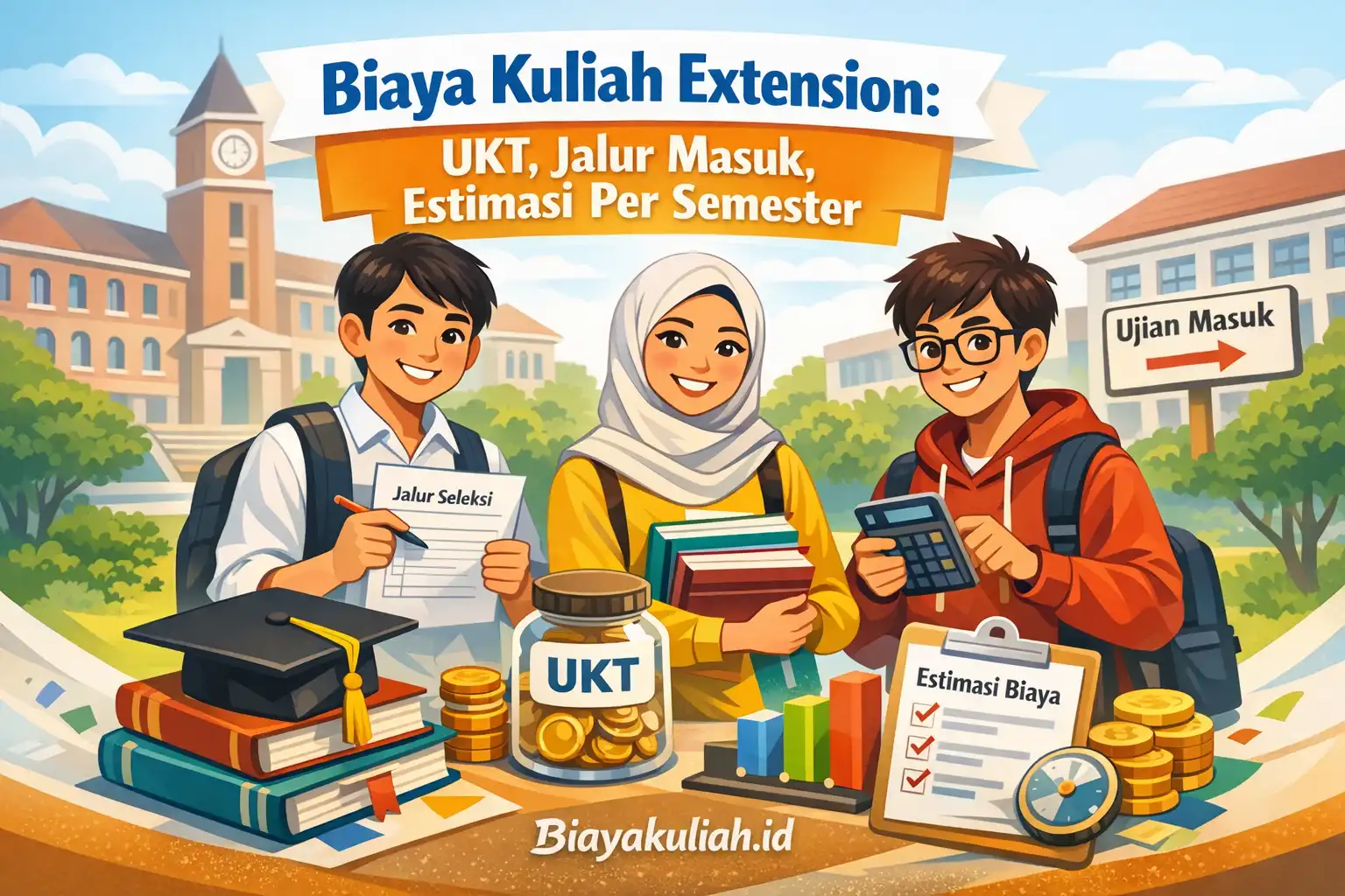Biaya kuliah extension: UKT, jalur masuk, estimasi per semester