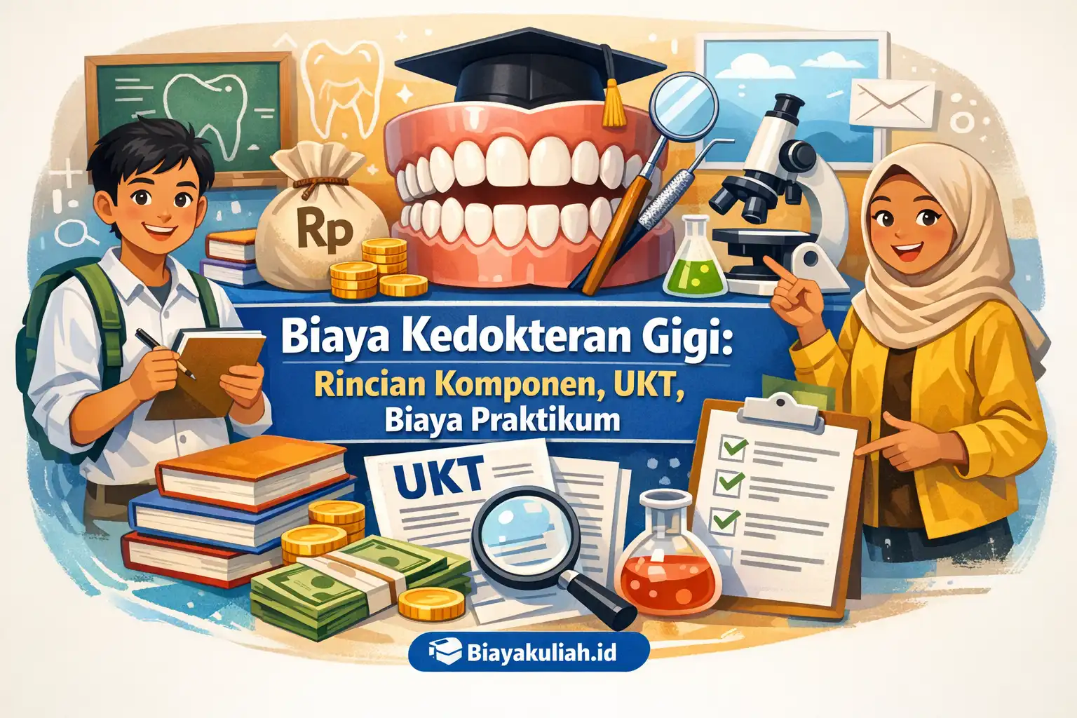 Ilustrasi biaya kedokteran gigi, UKT, dan alat praktikum