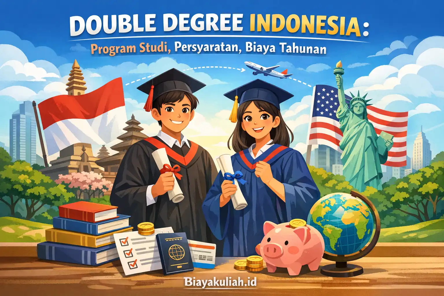 Ilustrasi program double degree Indonesia