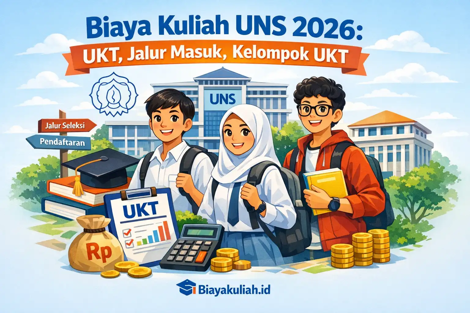 Biaya kuliah UNS 2026 UKT jalur masuk dan kelompok UKT