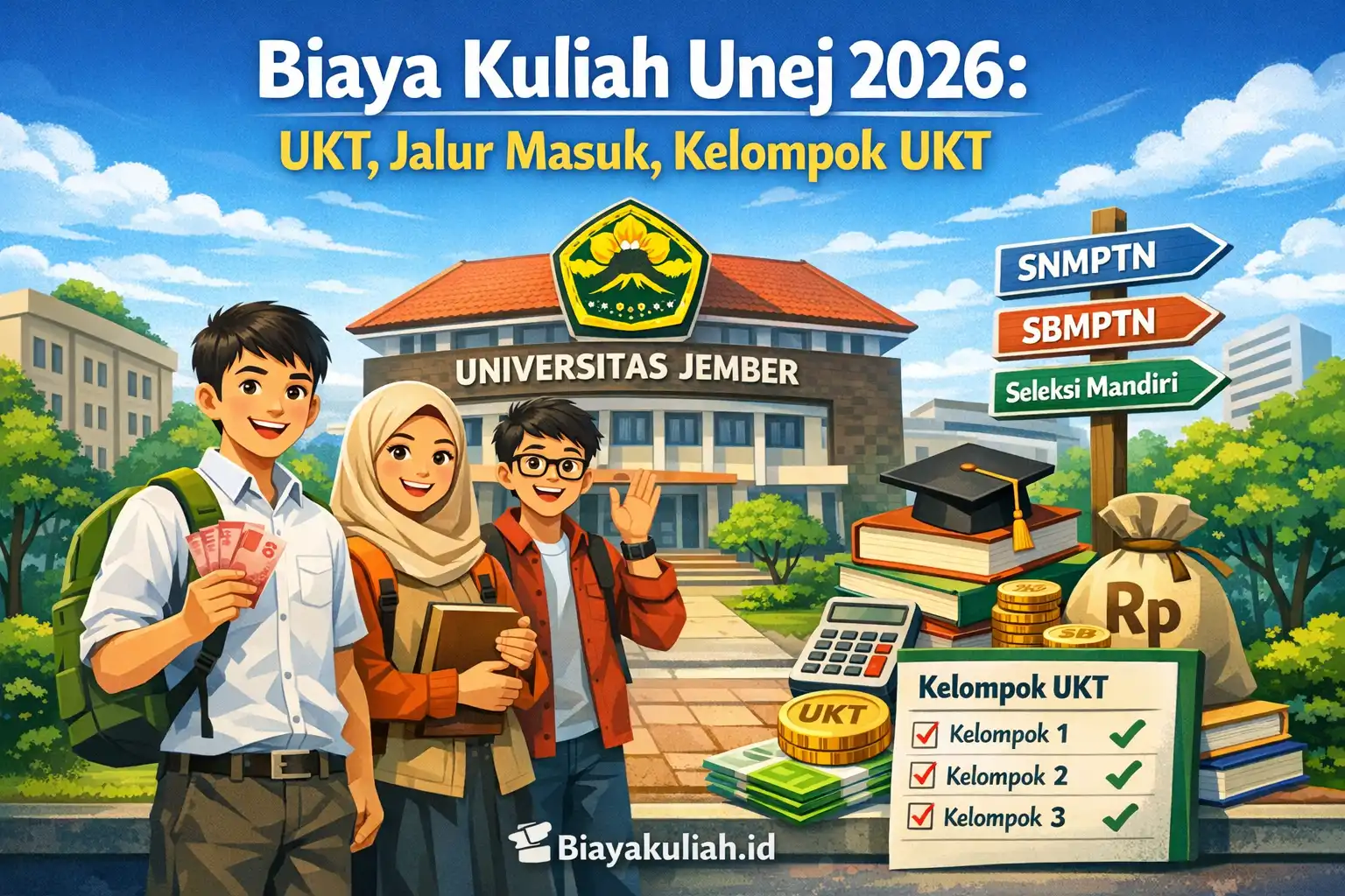 Biaya kuliah Unej 2026 lengkap UKT jalur masuk dan kelompok UKT