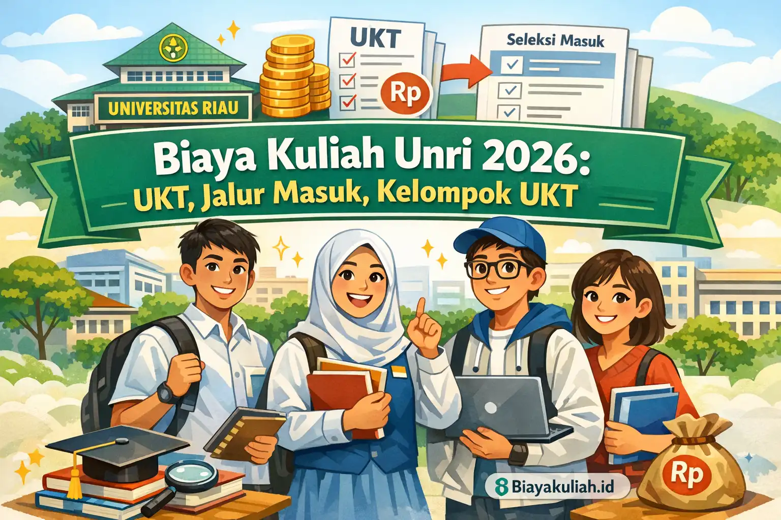 Biaya kuliah UNRI 2026, UKT, jalur masuk, dan kelompok UKT Universitas Riau