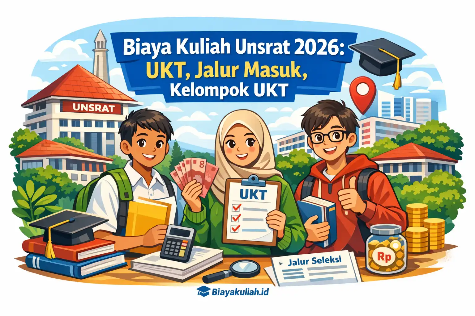 Biaya kuliah UNSRAT 2026: panduan UKT, jalur masuk, dan kelompok UKT