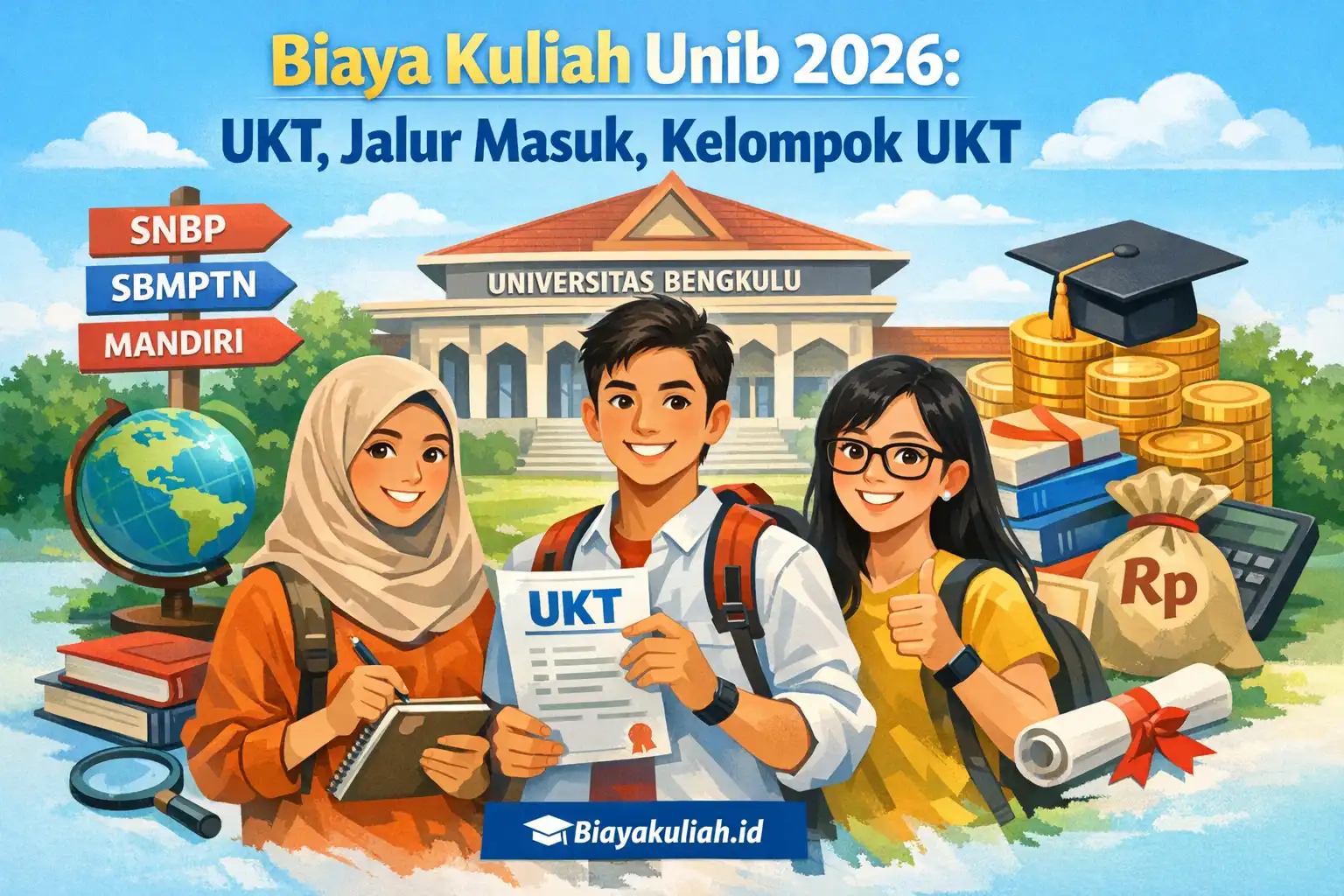 Biaya kuliah UNIB 2026 UKT jalur masuk dan kelompok UKT