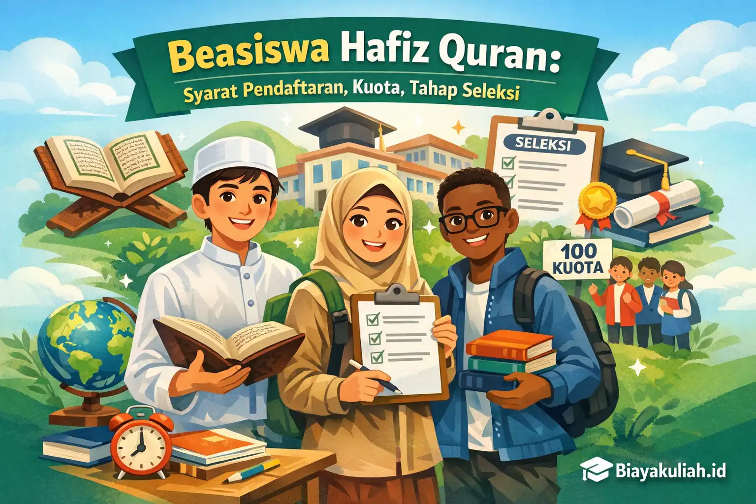 Ilustrasi beasiswa hafiz quran untuk kuliah jalur tahfiz